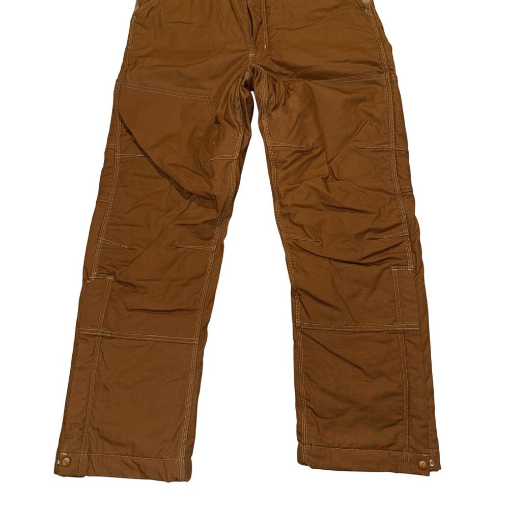 NWT Carhartt Duck Bib Overall Mens 30 X 32 Flame Resistant Heavyweight Quilt Lin - Picture 3 of 7